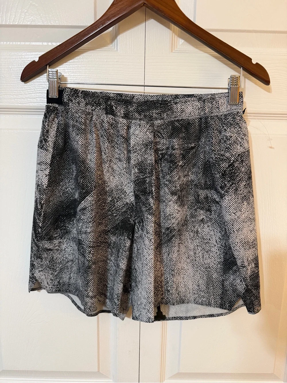 lululemon athletica Black & White Textured Athletic Shorts